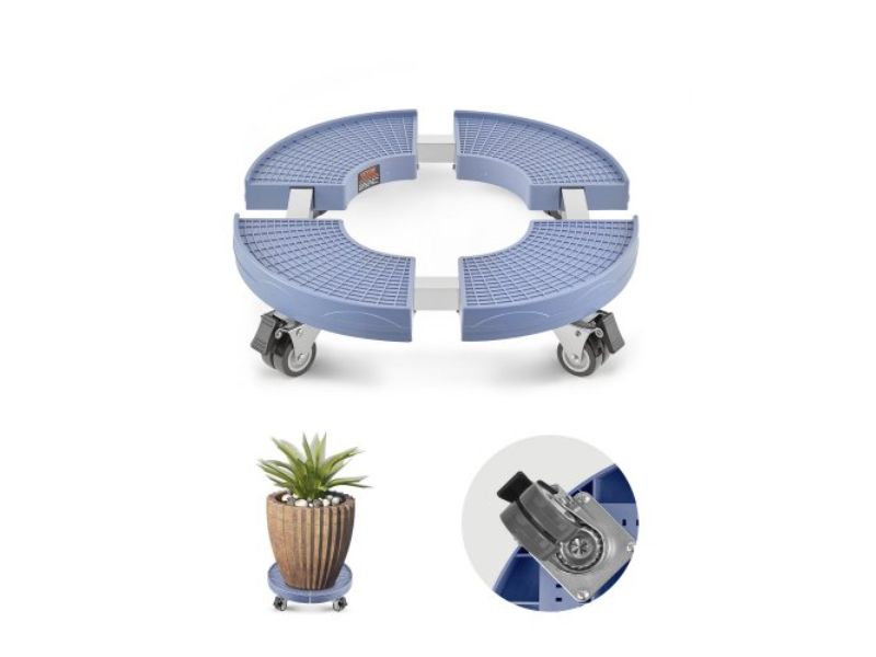 Picture of Vevor LJTTCLS1JYXKA71A1V0 15 - 22.8 in. Round Trash Can Adjustable Plastic Dolly - 400 lbs Heavy Duty - Blue