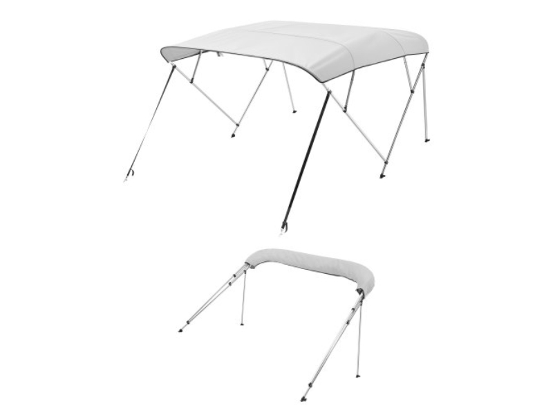 Picture of Vevor 4GCYZYP967989XHO1V0 96 x 79 - 84 x 54 in. 4 Bow Boat Bimini Tops Awning Canopy&#44; Light Gray