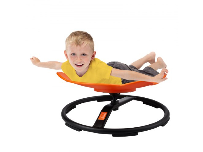 ETZYYXCS100KQ8D4JV0 220 lbs 360 Deg Elephant Kids Spinning Chair with Non-Slip Metal Base for Coordination Balance Focus, Orange