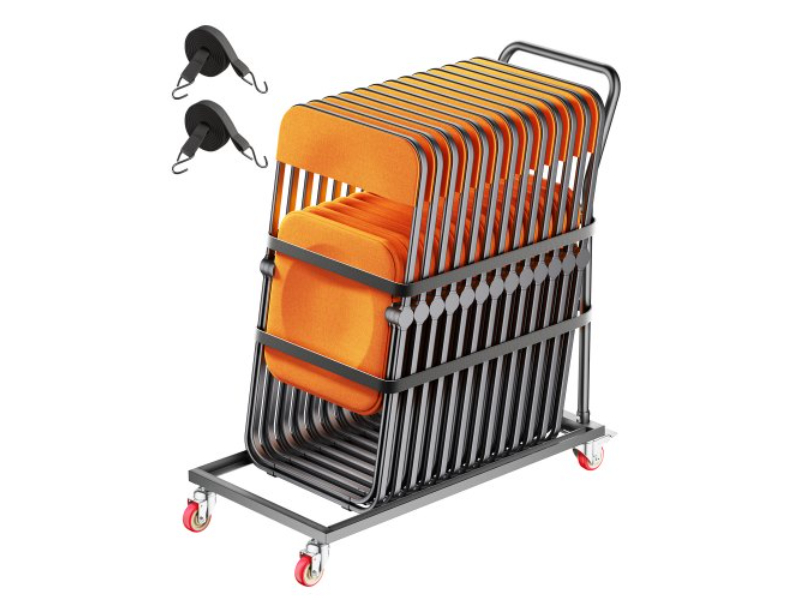 Picture of Vevor ZYTCYCHS25GL2YOSCV0 300 lbs L-shaped Vertical Folding Chair Rack Cart for 25 Chairs