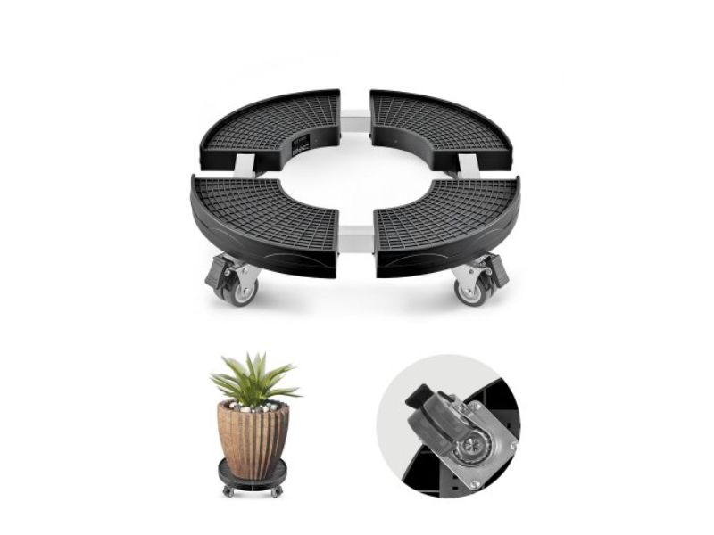 Picture of Vevor LJTTCKDJSYX18TQR2V0 15-22.8 in. 400 lbs Heavy Duty Round Trash Can Adjustable Furniture Dolly - Black