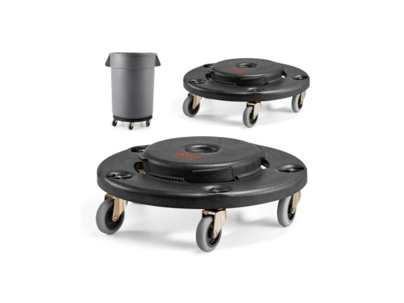 Picture of Vevor LJTTCHS2JYXBPQRTSV0 500 lbs Round Trash Can Dolly for 20&#44; 32&#44; 44&#44; 55 gal Garbage Container&#44; Black - Pack of 2