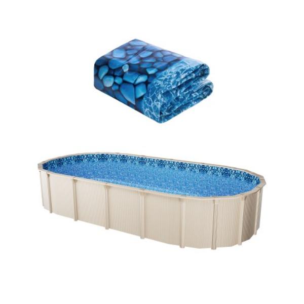 YCNCOVAL1833O5421V0 18 x 33 ft. Oval Overlap Style Pool Liner - 54 in. Wall Height Durable
