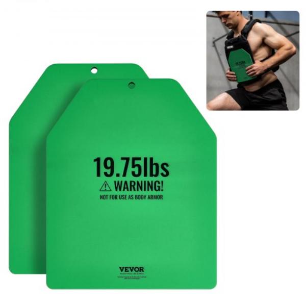 Picture of VEVOR BXGBPBSP1975S0WAXV0 19.75 lbs Weight Vest Plates for Strength Training Running Workout Plates&#44; Matte Green - 2 Piece