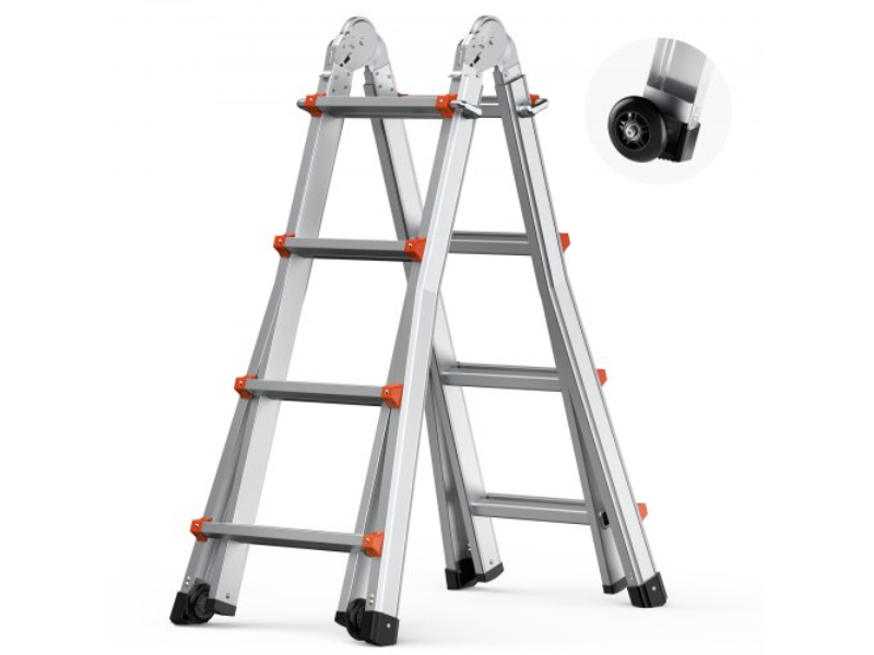 DGNAZXYST40MJ7HIQV0 13 ft. Extension Telescoping Ladder A Frame Multi-Function for Homework