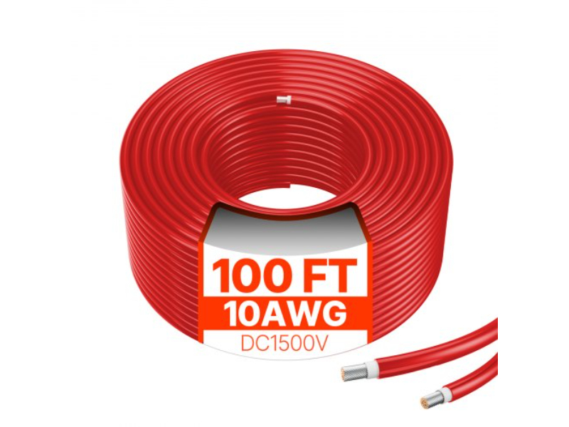 Picture of Vevor TYNDCBYZXDX1RIW1QY3 100 ft. Solar Panel 6 mm 10AWG Waterproof PV Extension Cable&#44; Red