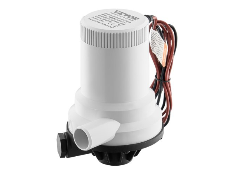 Picture of Vevor CYHSB1600GPH4IRDJV9 12V 1600 GPH Live Well Aerator Pump for Boat - Straight 2 Inlets