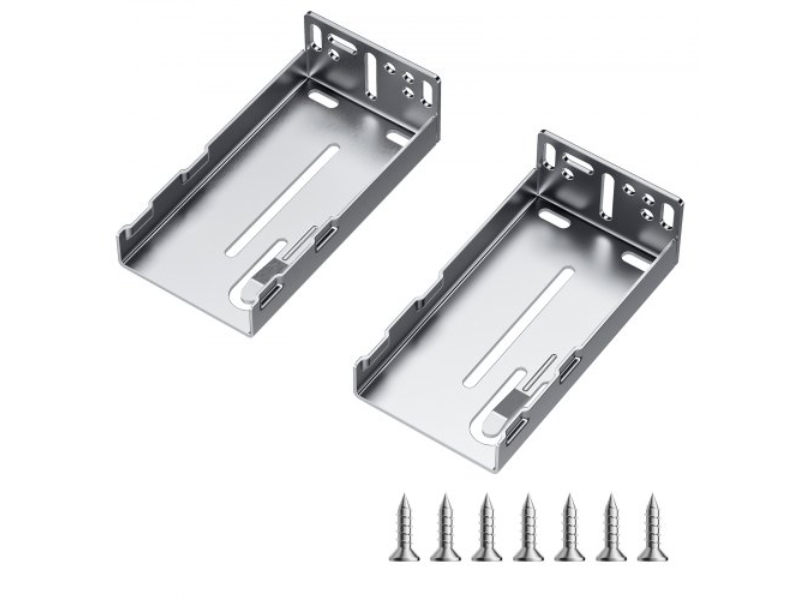 CTHGAZZJSP10Q4T61V0 100 lbs Drawer Cabinet Slides Brackets for Side Mount Rail, Silver - Pack of 20