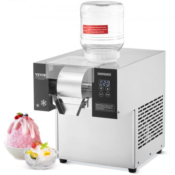 Picture of VEVOR FLXNBJFLLEDPXZ9CHV1 24 in. 375 lbs Stainless Steel Commercial Snowflake Ice Machine for Ice Cream