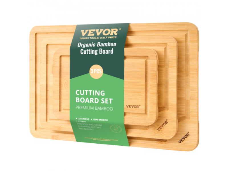Picture of Vevor ZZZBSJZLMSMY6HQVGV0 Premium Versatile Bamboo Cutting Board with Built-in Handle