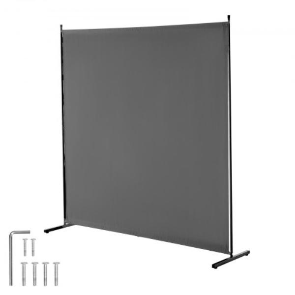 BLFWFGQDMB71E7SLUV0 6 ft. Single Panel Room Divider - Gray