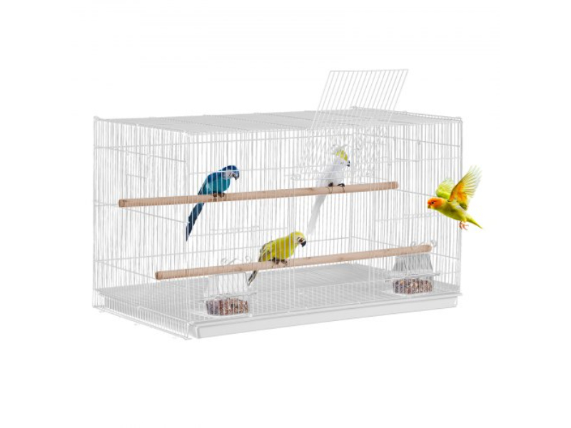 Picture of Vevor ZMSMNNL31191BE0SYV0 18 in. Bird Flight Metal Parakeet Cage for Cockatiels&#44; White - Small