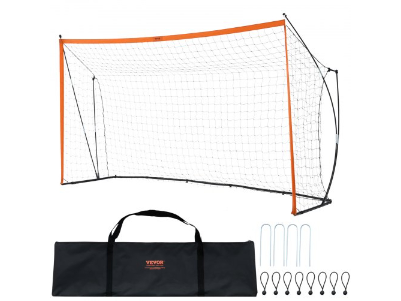 Picture of Vevor TZDZBXZQMTZDPFS0RV0 12 x 6 ft. Portable Goal Kids Soccer Net Carry Bag Backyard Training&#44; Orange