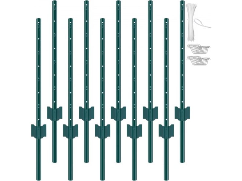 Picture of Vevor WLLZJSK3YC10X2TT5V0 3 ft. T-Post Heavy Duty Metal Fence Posts&#44; Green - Pack of 10