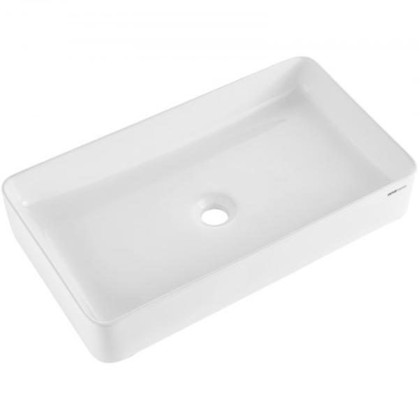 TMSCTCJX6135I29E0V0 24 x 13.8 in. Bathroom Vanity Bowl Countertop Modern Ceramic Vessel Sink - White