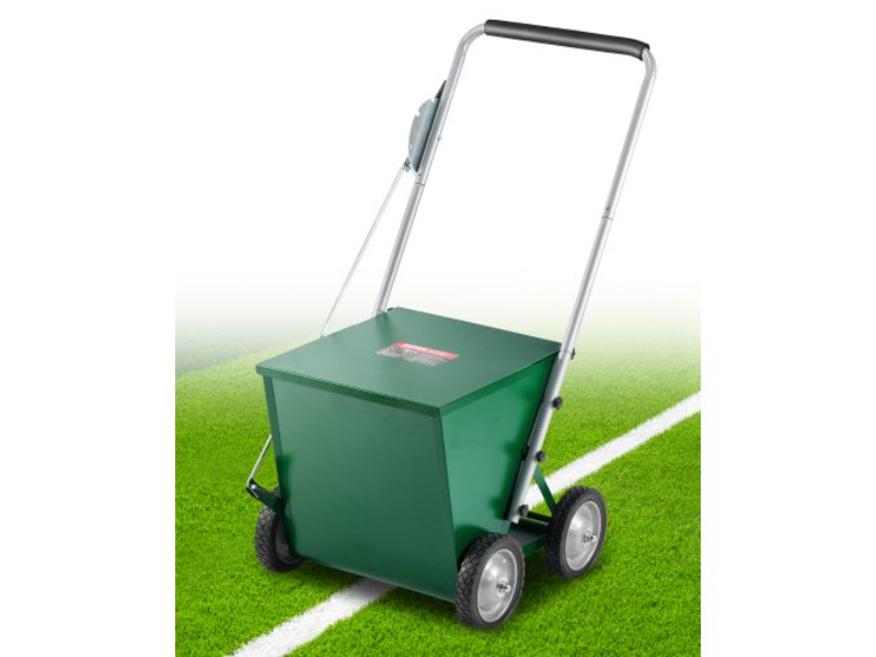 Picture of Vevor STHXJPFS4L6543F5XV0 65 lbs 2 or 4 in. Heavy Duty Dry Line Marker 4-Wheel Steel Chalker&#44; Green