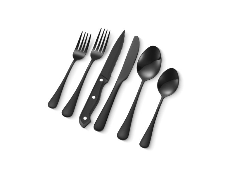 Picture of Vevor 430BXGCJTZ48VZ5X8V0 Silverware Set Stainless Steel Cutlery Flatware Utensil Kitchen for 8 - 48 Piece