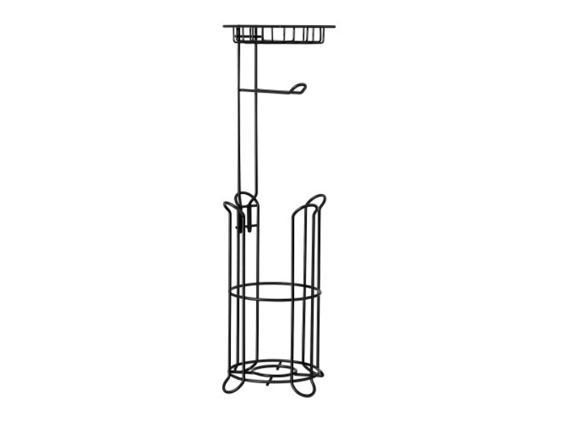 Picture of Vevor LSWSZJDZKSNJE3A7HV0 Free Standing Toilet Paper Holder with Shelf Mega Rolls