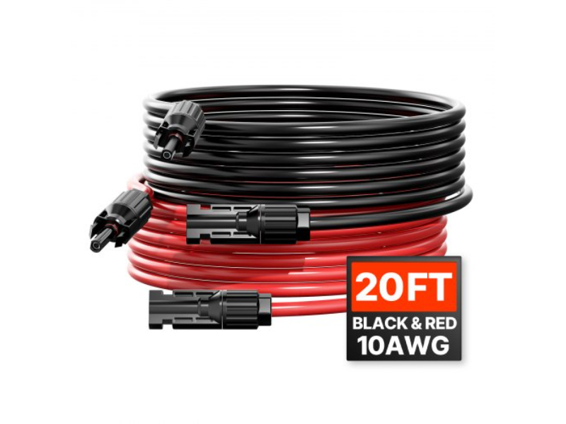 Picture of Vevor TYNDCBYZXSX2LY04QY3 20 ft. Solar Panel Extension Wire with Female & Male Connectors 10AWG - Pack of 2