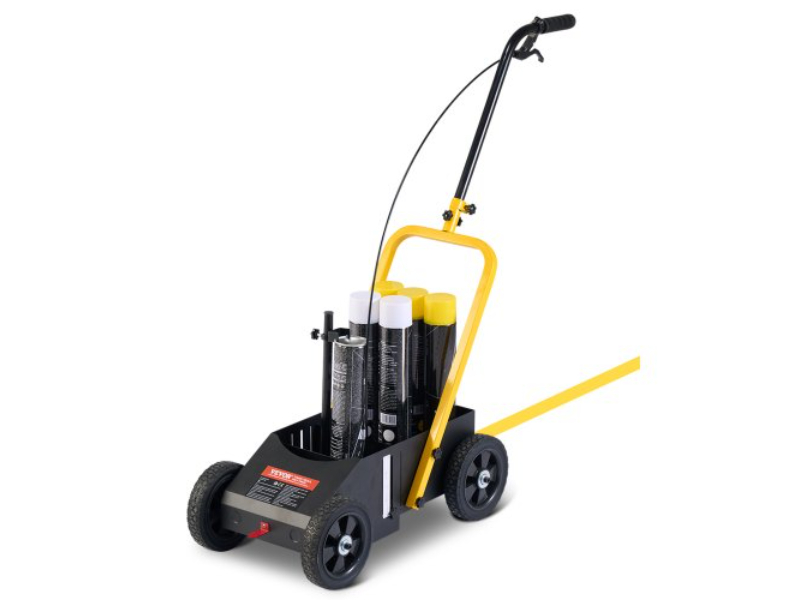 Picture of Vevor STHXJPQS4LKCH9TU7V0 24 x 13 x 35.4 in. 4-Wheel Striping Line Marking Machine&#44; Black