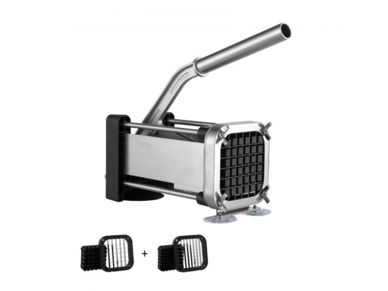 Picture of Vevor SYWSQSTJWJ12IGYCYV0 French Fry Cutter Stainless Steel Potato Vegetable Slicer Chopper - 2 Blades