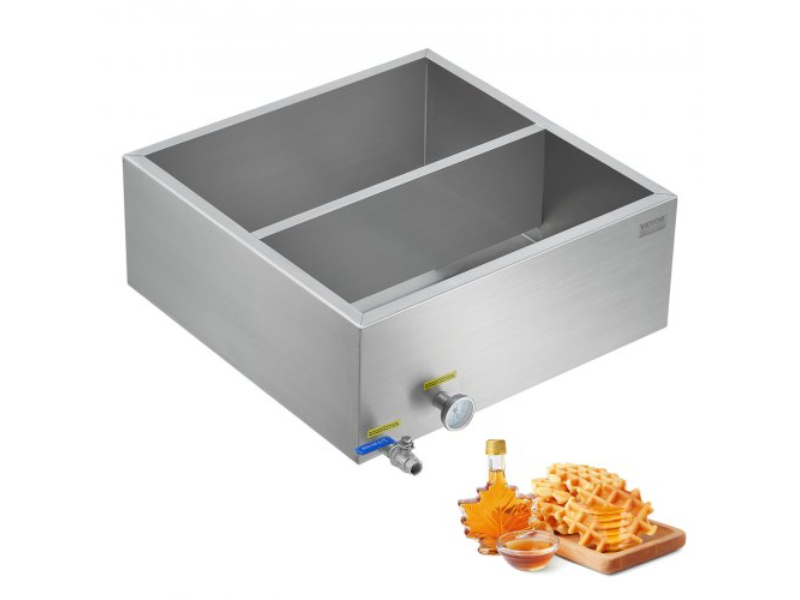WLCZFQ236JLDMFCBFV0 Maple Syrup Evaporator Pan 304 Stainless Steel with Valve & Thermometer