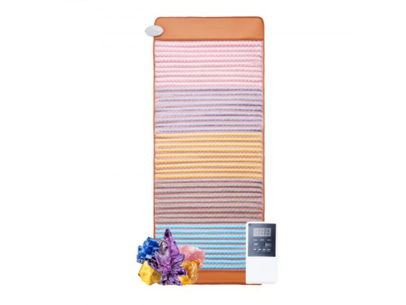 Picture of Vevor DHZSJJRDL67WYJ8P8V1 Far Infrared Heating Pad 5 Natural Crystal Gemstone Mat with Negative Ions
