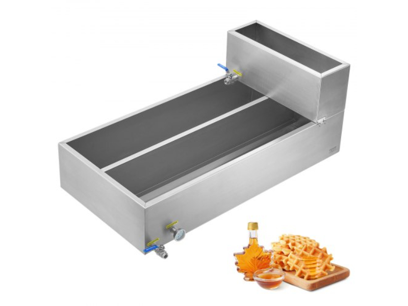 Picture of Vevor DLCZFQ47JL00F8EDKV0 304 Stainless Steel Maple Syrup Evaporator Pan with Valves & Thermometer