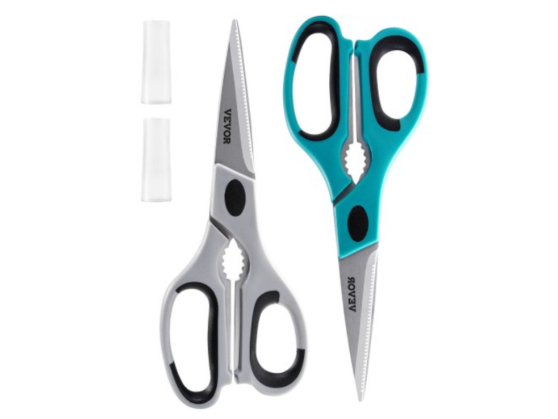 Picture of Vevor CFJD2J0000000YJNLV0 Scissors Stainless Steel Kitchen Cooking Shears&#44; Cyan & Gray - Pack of 2