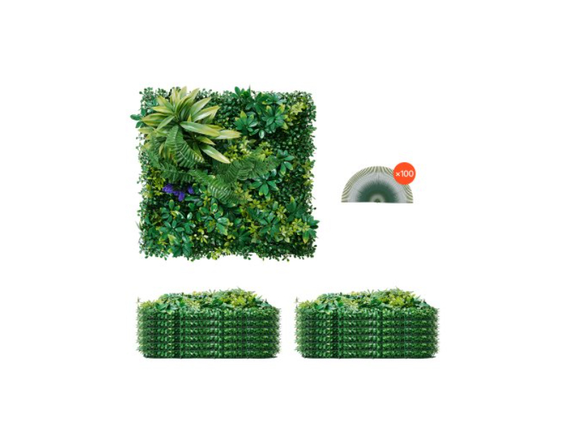 PJSRZZWQ12PC0AI8JV0 20 x 20 in. Artificial Grass Wall Panels 3D Greenery for Decor Privacy - 12 Piece