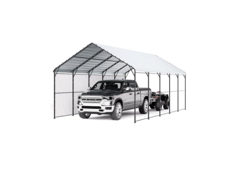 ZXCP1326FT00MD5OCV0 13 x 26 ft. Metal Carport Heavy Duty Outdoor Car Shelter Garage for Boats