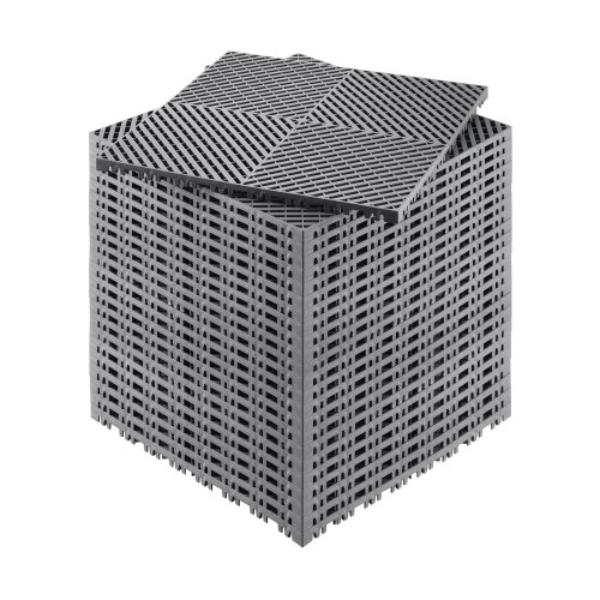 CKPSD157157IYIV1HV0 15.7 x 15.7 in. Modular Interlocking Drainage Mat, Gray - 24 Piece