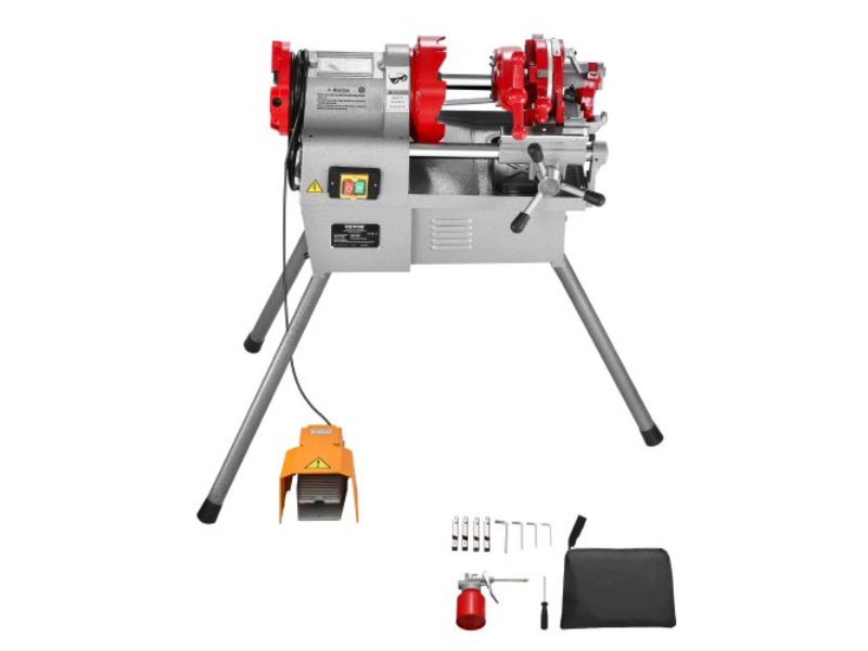 DDCGJYTS122ISA8YBV1 750W Electric Pipe Threading Cutter Machine for 0.5-2 in. Pipes - 28RPM