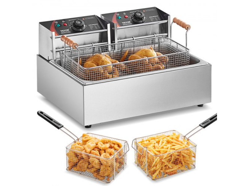 Picture of Vevor DGDZGDGJCK00TPYZZV1 18 qt. per 17 Liter 3000W Commercial Electric Countertop Deep Fryer