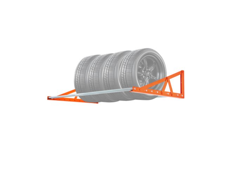 Picture of Vevor BGSLTJKDKDJ3ZQN92V0 31 - 56 in. Wall Mounted Adjustable Tire Rack for R14 - R20 in. Standard Tires - Max 400 lbs Load Capacity
