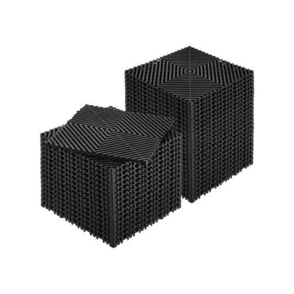 CKPSD12X12IN0TICAV0 12 x 12 in. Modular Interlocking Drainage Mat, Black - 40 Piece