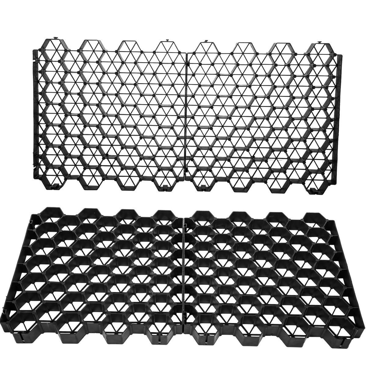 Picture of Vevor TDMWLZCGHS5CMBPZ9V0 Permeable Pavers 1.9 in. Gravel Driveway Grid Flat-interlocked Grass Pavers HDPE Black Plastic Shed Base - Pack of 4