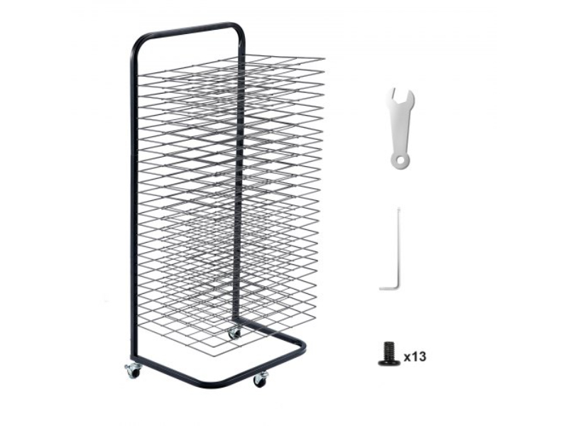 Picture of Vevor JSYSGZJSTS3GUSZ8MV0 Removable Paint Art Drying Rack with Wheels&#44; Black - Pack of 25