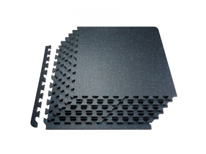 Picture of Vevor EVAQXJSHSDZX789TRV0 24 x 24 in. EVA Foam & Rubber Top Interlocking Workout Floor Mats with 48 sq. ft. Coverage - 0.56 in. Thick&#44; Black & Blue - 12 Piece
