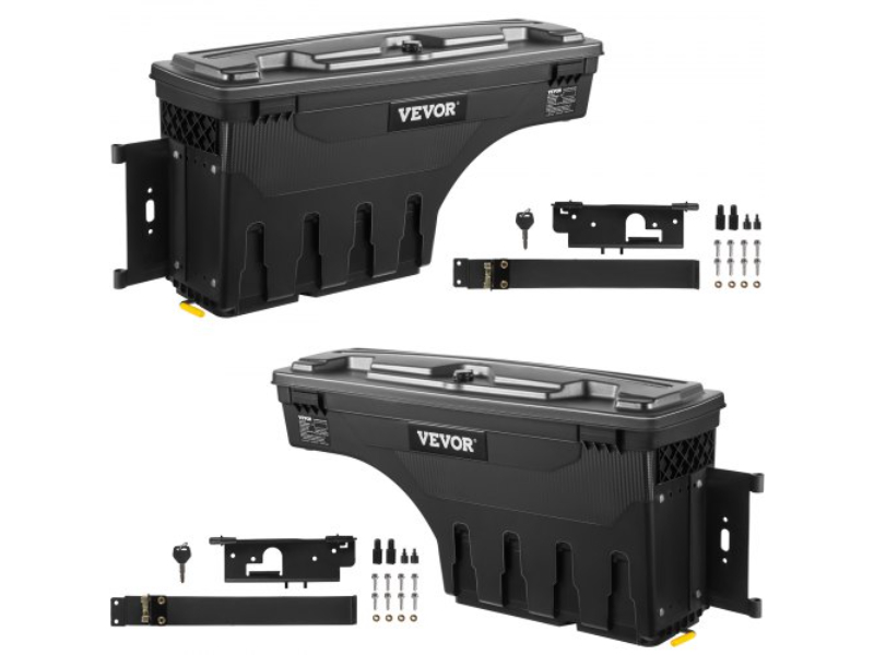 Picture of Vevor ZHSKU00000000000002 Truck Bed Storage Tool Box 2019-2020 Chevrolet Silverado 1500 Left & Right - Matte Black
