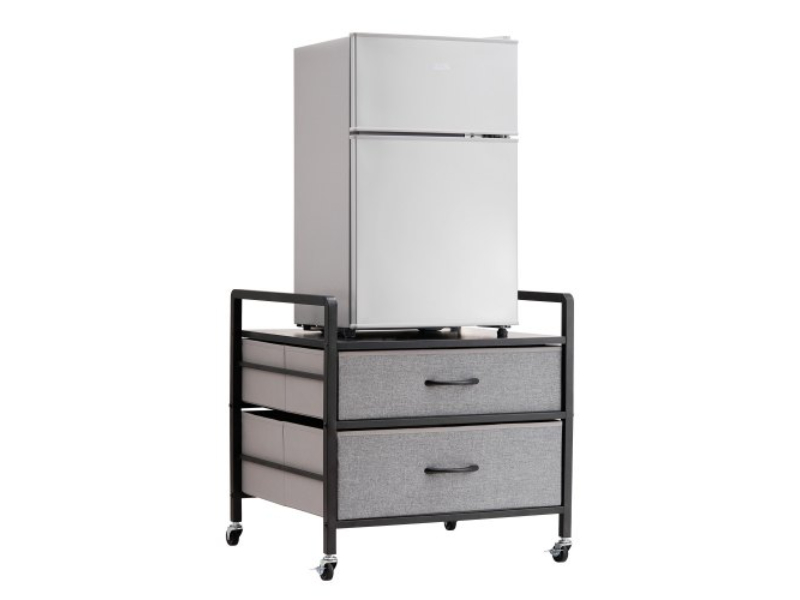 Picture of Vevor CTKMNBXZJ2CHTG08SV0 Mini Fridge Stand with 176 lbs Storage & 2 Drawers, Gray
