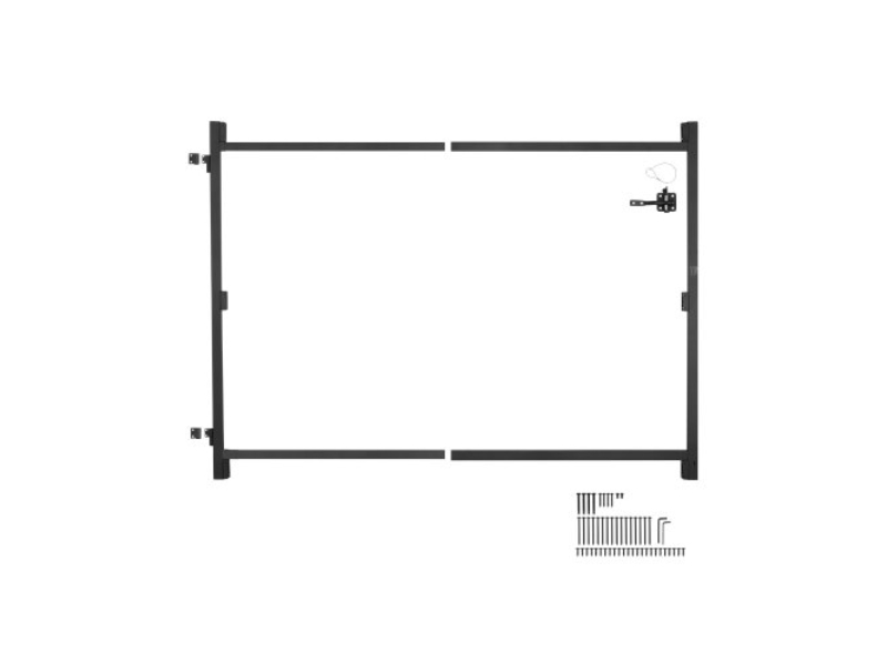 Picture of Vevor MKZJ3660W65HCNHZ4V0 Gate Building Kit for 36-60 in. Wide Openings 6-7 ft. High Fence&#44; Black