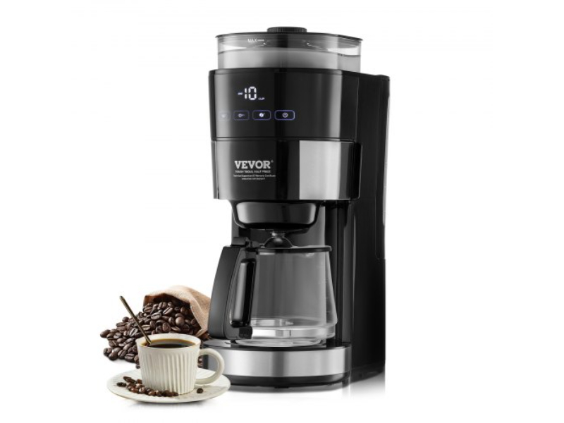 Picture of Vevor ZCKYMCZKFJ10OPLE6V1 10-Cup Drip Coffee Machine with 3 Brew Strength Control