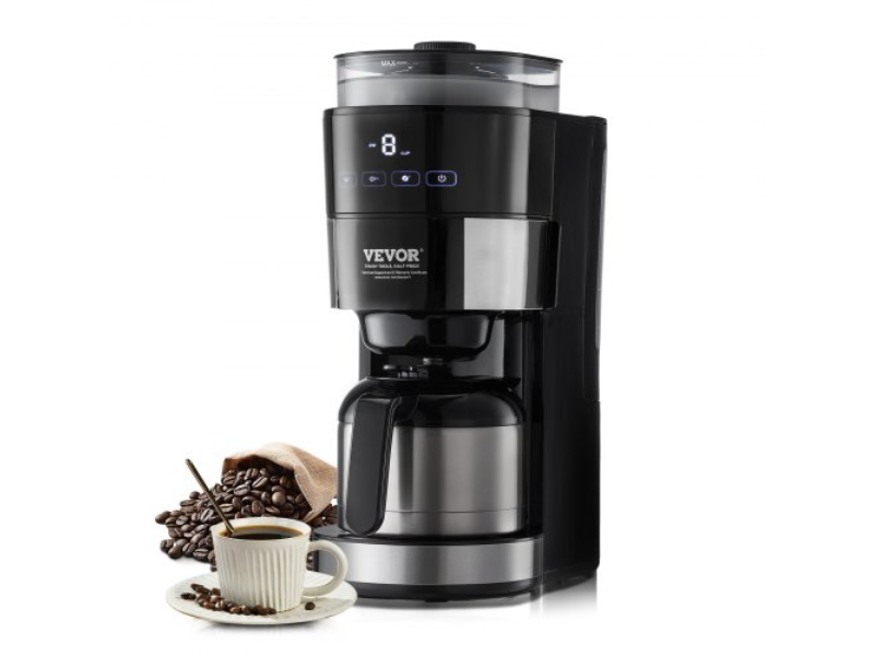 Picture of Vevor ZCKYMCZKFJ8B7MCSDV1 8-Cup Drip Coffee Machine with 3 Brew Strength Control