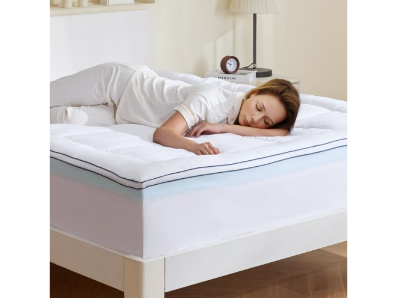 Picture of Vevor DHYCDZ6080INB13V8V0 3 in. Thickness Premium Memory Foam Fiber Fill Mattress Topper - Queen Size
