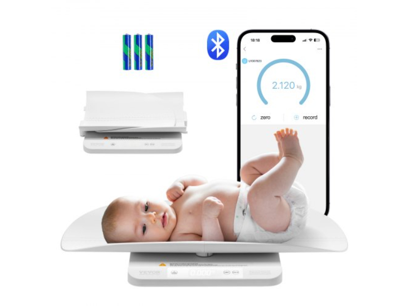 Picture of Vevor ZNLYEHYYECZNHX13LV9 Smart Bluetooth Infant Weight Digital Baby Scale with Hold Function