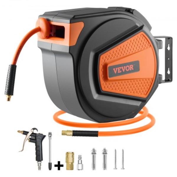 Picture of VEVOR FBSKQRGJP65YW6W7EV0 0.38 in. x 65 ft. 300 PSI Retractable Reel Hybrid Enclosed Air Hose