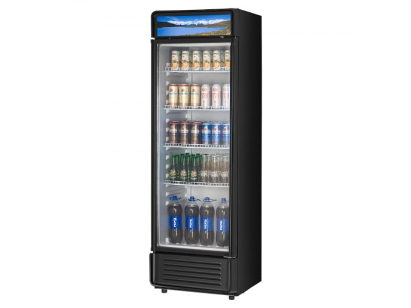 Picture of Vevor DMBLMBXDDX13C6AFNV1 13.3 cu. ft. Commercial Glass Door Display Merchandiser Refrigerator - Black