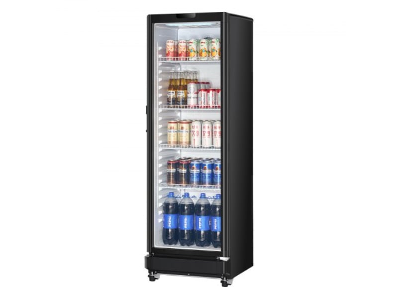 Picture of Vevor DMBLMBXBDDX8BWK5VV1 8.1 cu. ft. Glass Door Beverage Commercial Merchandiser Refrigerator - Black