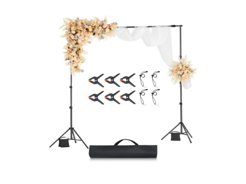 Picture of Vevor BJJ2KLJ8510FOVLKXV0 Background Stand Kit with 2 Tripod for Party & Photo Studio - Black